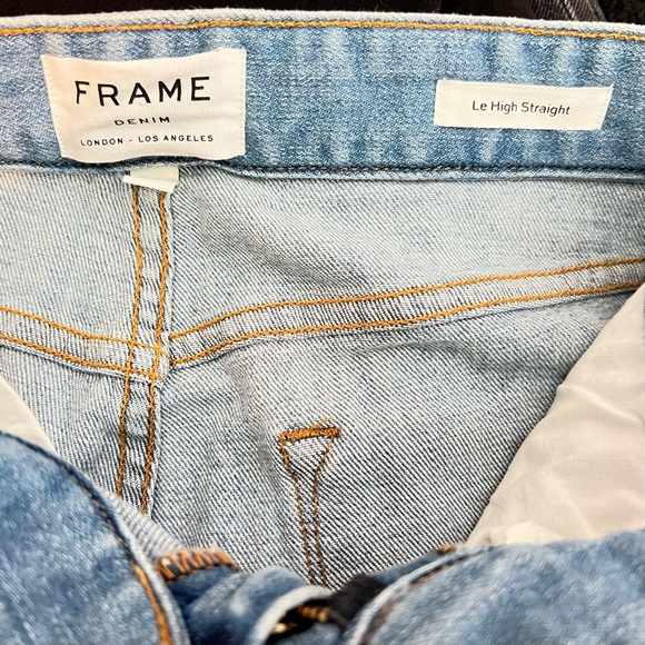 Frame Denim Le High Tie-Waist High Rise Straight-Leg Jeans size 27 - Picture 5 of 7